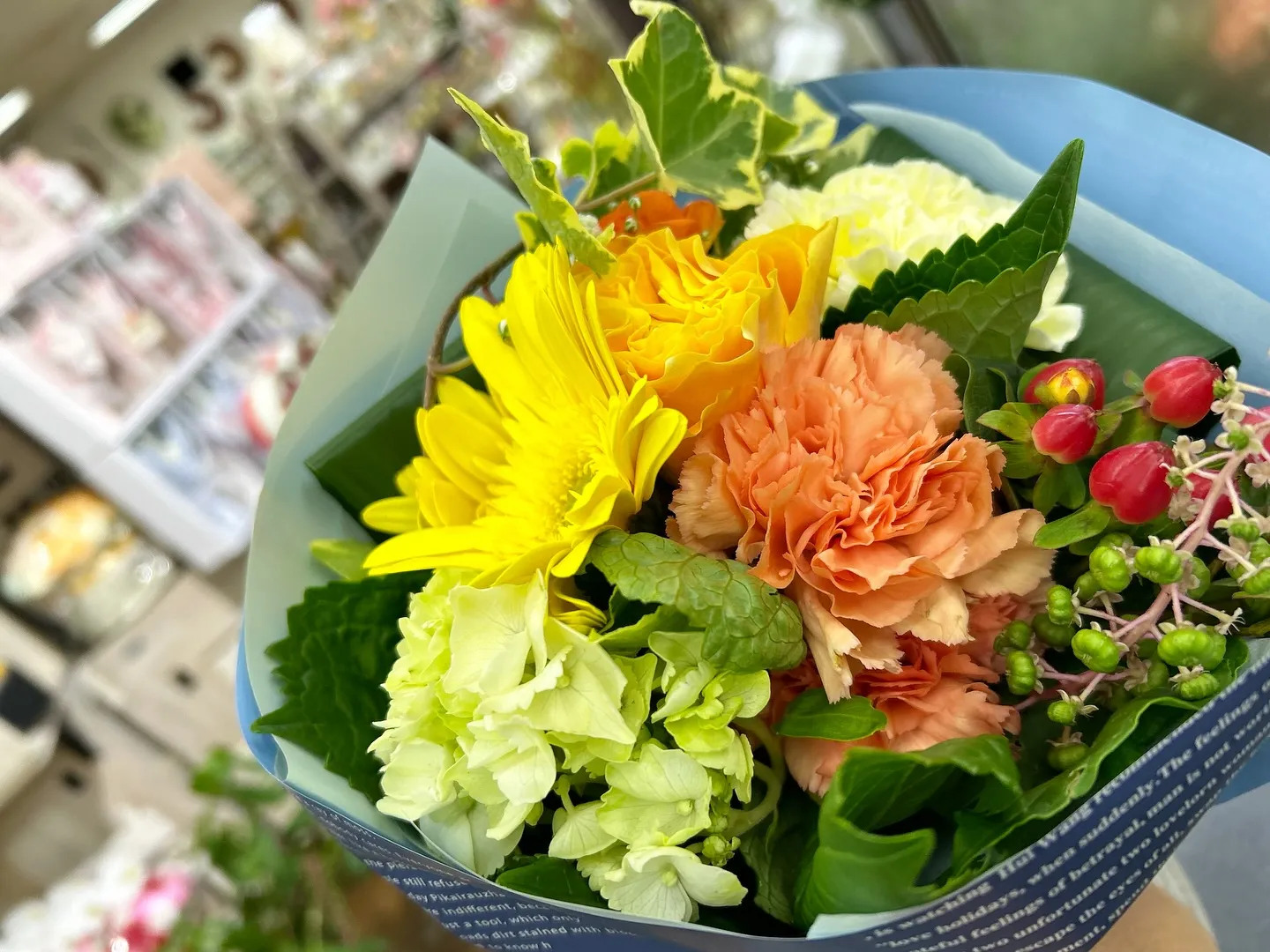 イエローオレンジ系ブーケ💛🧡💐