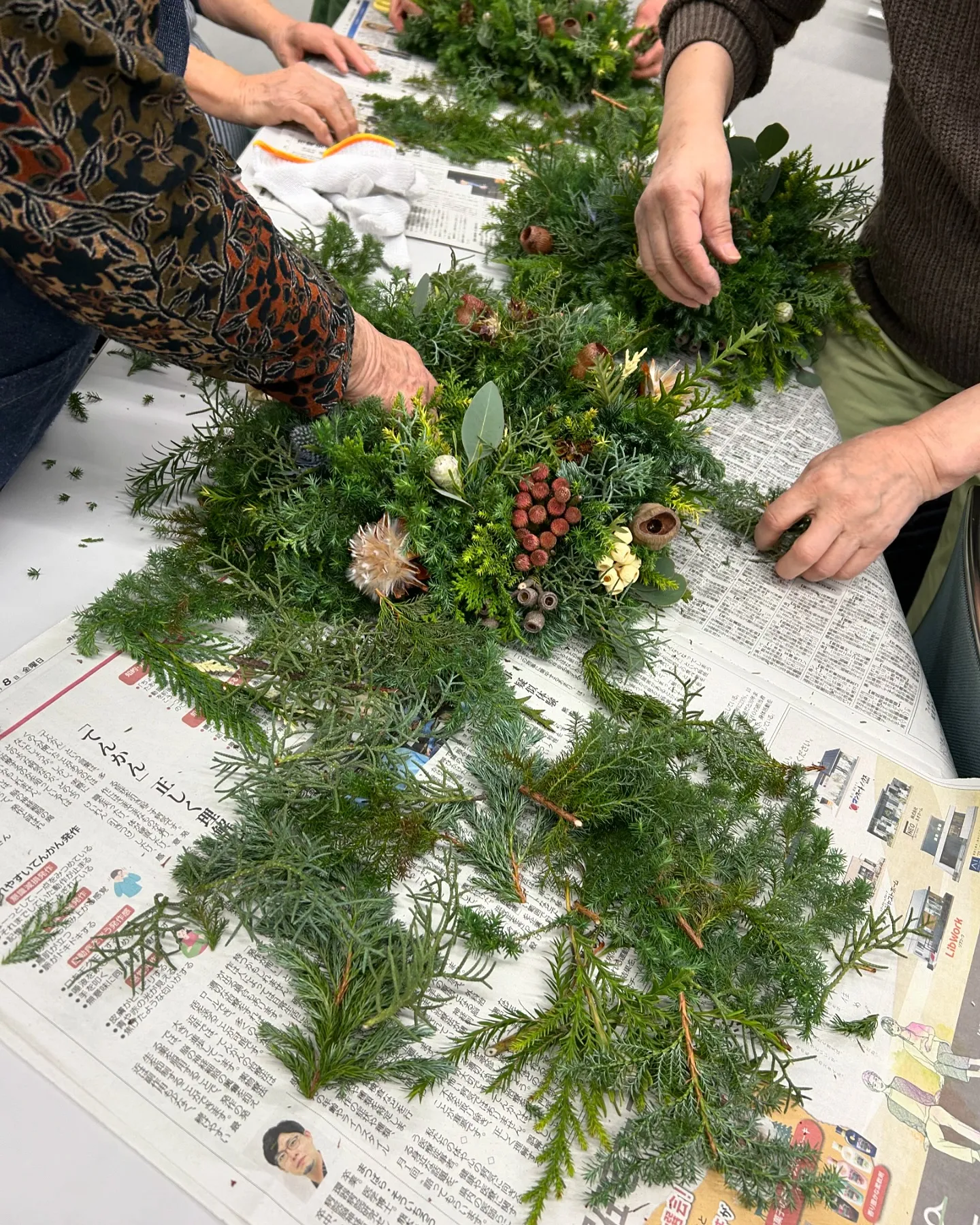 今年もクリスマスリース作り好評開催中です❄🌟🎄🎅❄