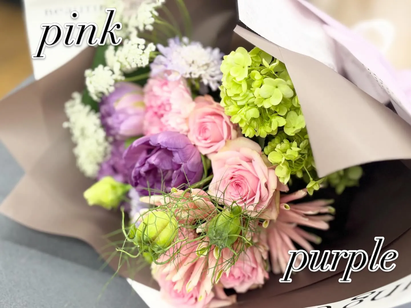 人気の組合わせ☆ピンク✿パープル系ブーケ.｡❁*.:｡❁ ♡