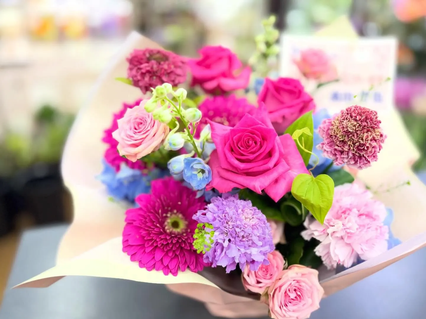 ご結婚祝いに♡*⃝̣◌⑅⃝◍♡◌*⃝̥◍♡ピンク系アレンジメ...